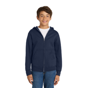 Wellington Collegiate Academy - Port & Co™ Youth Core Fleece Full-Zip Hooded Sweatshirt - PC90YZH