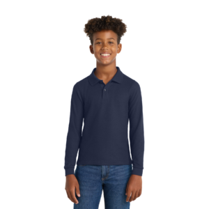 Wellington Collegiate Academy - Port Authority® Youth Silk Touch™ Long Sleeve Polo - Y500LS